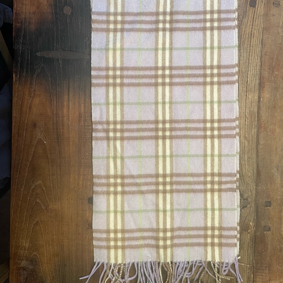 Vintage Burberry Nova Cashmere Check Scarf - Picture 1 of 5